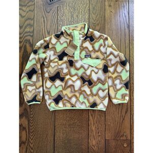 Patagonia Kids Lightweight Synchilla Snap-T Pullover Small Current Large 12 NWT